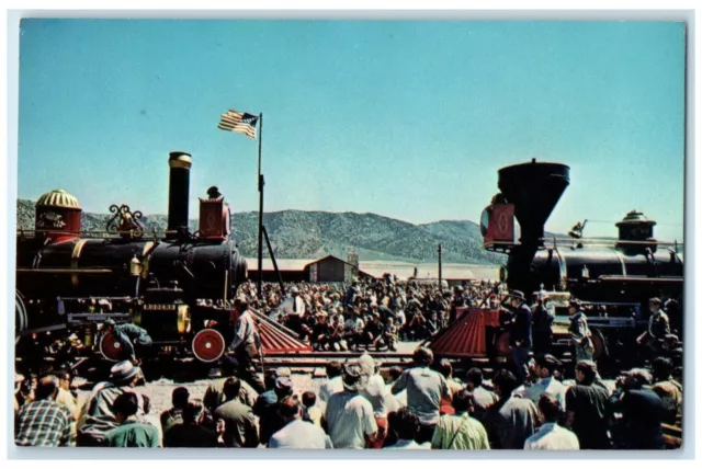 c1960 Golden Spike National Historic Site Brigham City Utah UT Vintage Postcard