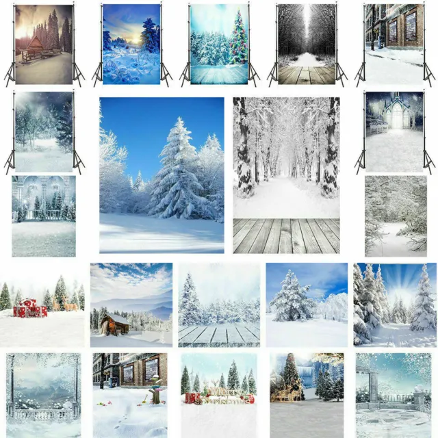 Forest Ice Snow Photography Backdrop Studio Photo Background Prop