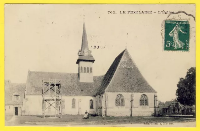 cpa Normandie 27 - LE FIDELAIRE (Eure) L' ÉGLISE du Village Ed. LONCLE, Evreux
