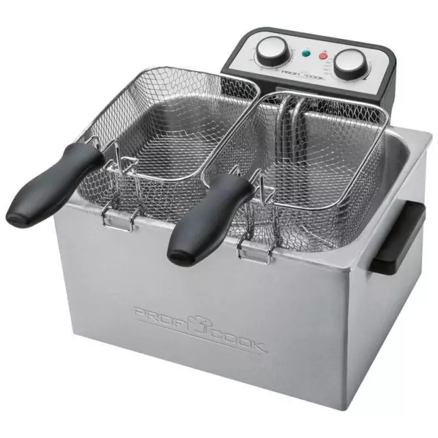 Double Friteuse professionnelle capacité 5 litres 3000W Proficook FR 1038 3