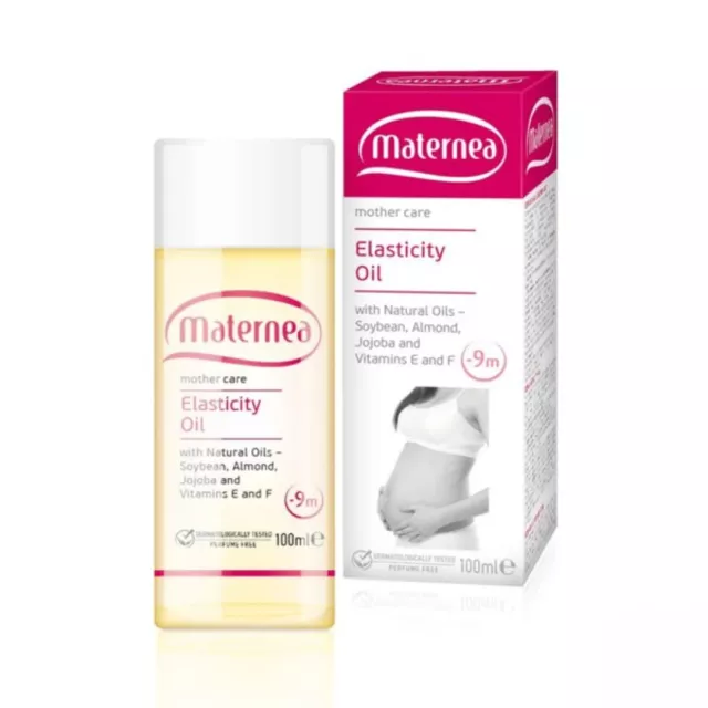 Maternea Aceite de prevención de estrías 100 ml Vitaminas E y F seguras...