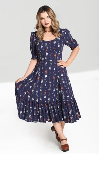 Robe De Cocktail Hell Bunny Pour Femme, Taille EU 36, Rouge Et Noir, élégante
