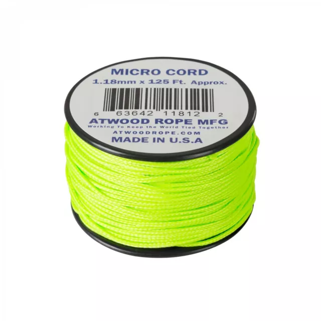 Atwood Rope Micro Cord Schnur 38 m Neon Green