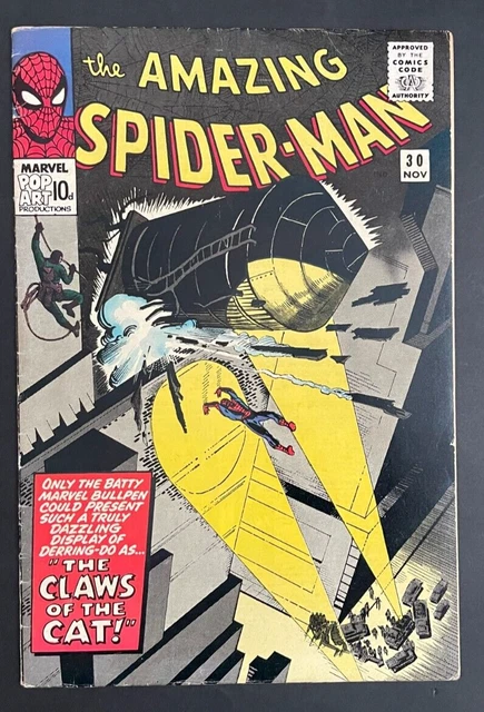 Amazing Spider-Man #30 - Marvel 1965 Comics 1st App of the Cat Burglar 10d VF