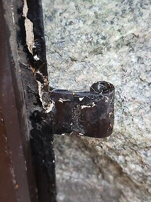 Antique Metal Clad Small Door Strap Hinges Lift Latch Hand Planed 4