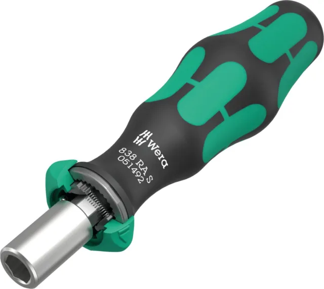 Wera 838 RA S Stubby Mini Ratchet Bit Holding Screwdriver Handle - 051492