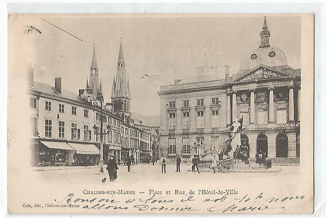51 Chalons Sur Marne  , Place Et Rue De L' Hotel De Ville