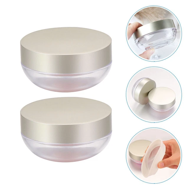 2 pz custodia per polvere scatola per polvere contenitore in plastica