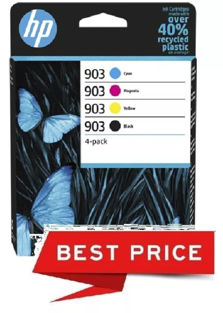 HP 903 ORIGINALE multipack nero ciano magenta giallo cod. 6ZC73AE