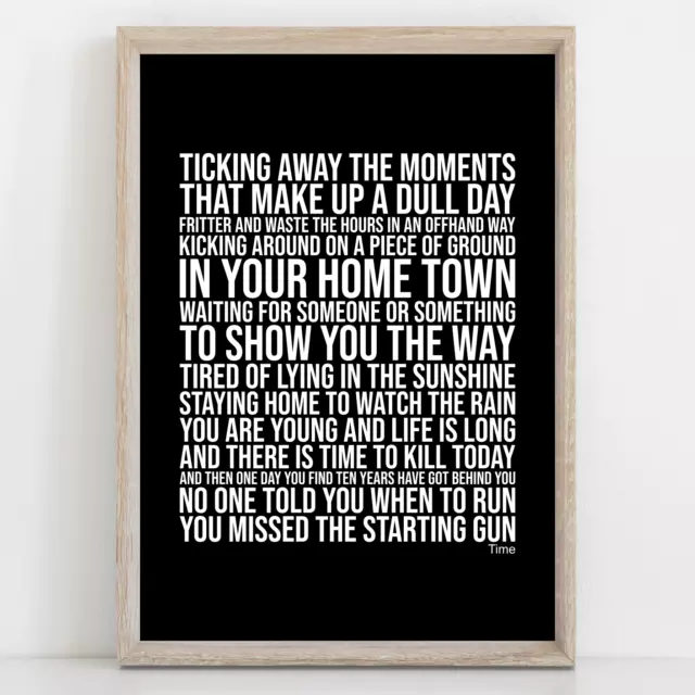 Pink Floyd Another Brick In The Wall Song Lyrics Poster Art Print