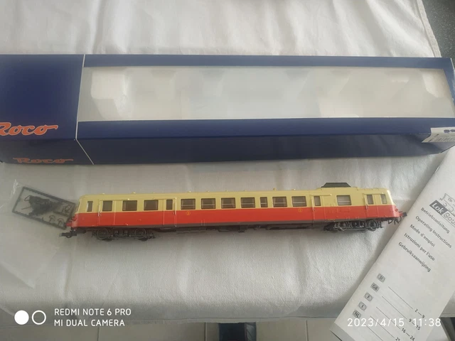 Roco 64218 - Remorque D'autorail XRABD Decauville Avec éclairage (rouge/crème) - Échelle N, Neuf