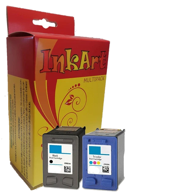 KIT 2 CARTUCCE compatibili HP 21XL C9351 nera + HP 22XL C9352 colore RIGENERATE