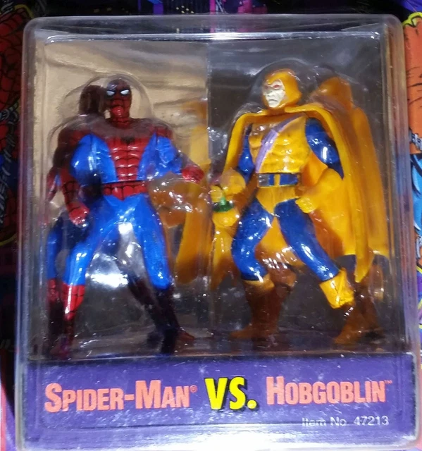 VINTAGE 1994 SPIDER-MAN vs HOBGOBLIN WEB OF STEEL 2.5in. DIE CAST BY TOY BIZ NIP