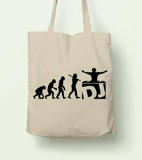 DJ Evolution Reusable Shopping Bag Tote Planet Ethical Cloth Music Club Dance