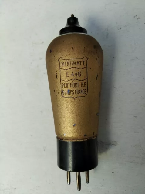 E446 E 446 MINIWATT PHILIPS tube lampe valve ancienne radio TSF