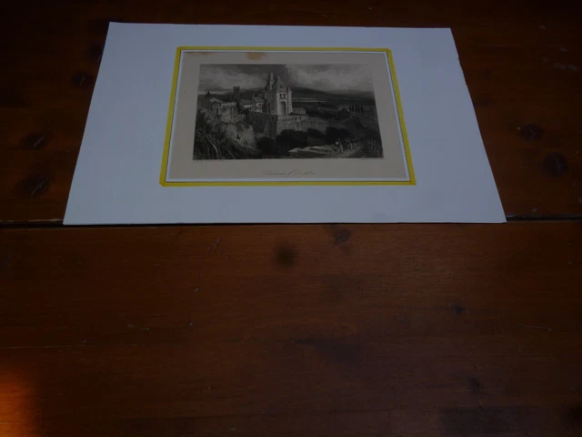 GRAVURE ANCIENNE SUR acier XIXème costumes Italien du Moyen âge issue de livre EUR 19,99 - FR