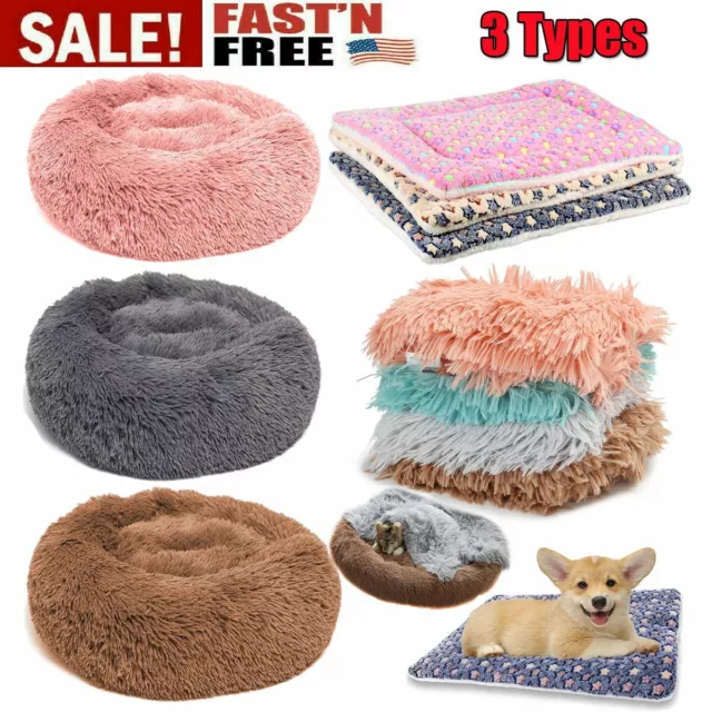 Pet Dog Cat Soft Warm Cushion Blanket Pad Nest Bed Mat House Kennel Mattress US