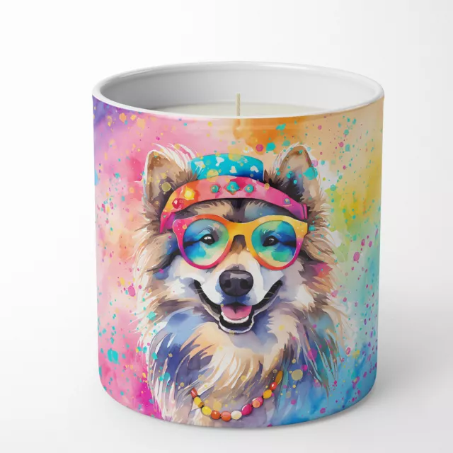 Keeshond Hippie Dawg 10 oz Decorative Soy Candle DAC2519CDL