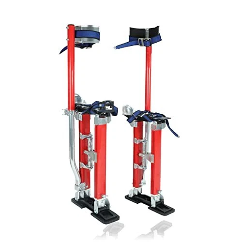 15"-23" Professional Grade Adjustable Drywall Stilts Taping Paint Stilt Alumi...