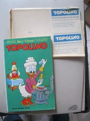 Rarissima Busta Abbonamento Del Topolino N° 259 Del 13 Novembre 1960 Ottimo Altr