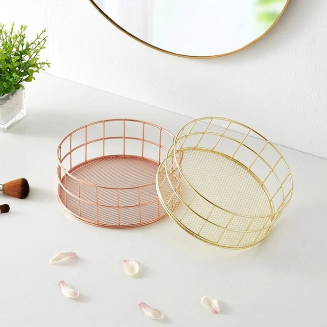 Iron Art Makeup Storage Box Rose Gold Eyeliner Brush Storage Cup  Office