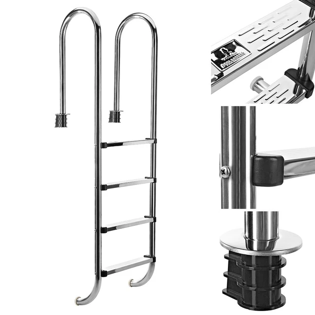 Myheimly Poolleiter 4-stufig Aluminium - 167 Cm Stegleiter