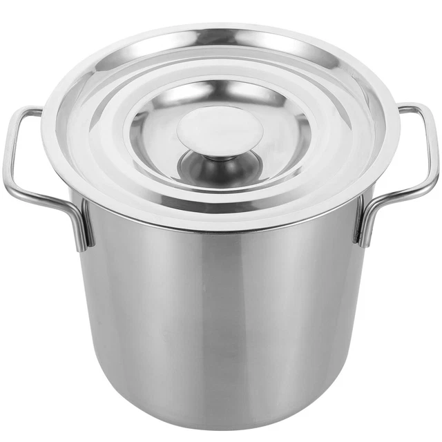 Rostfreier Stahl Doppelohr-Suppeneimer Mit Deckel Ölspeicherdose Outdoor-Topf