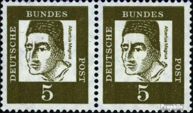 BRD 347y wP waagerechtes Paar gestempelt 1961 Bedeutende Deutsche