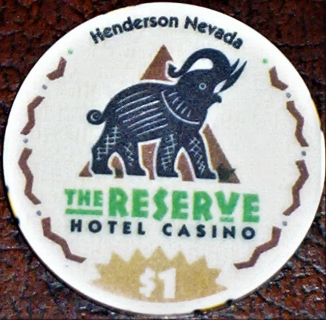 Old $1 THE RESERVE Hotel Casino Poker Chip Vintage Chipco Mold Henderson NV 1998
