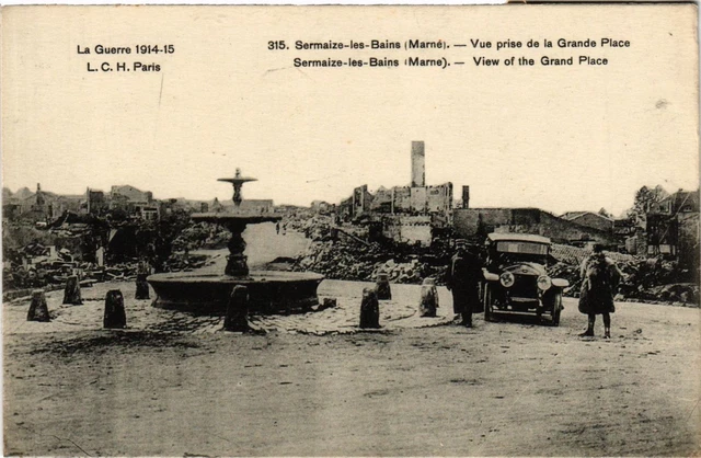 CPA AK Militaire - Sermaize-les-Bains - Grande Place - Ruines (697841)
