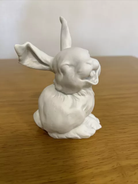 Kaiser laughing hare (rabbit) white bisque porcelain.  Perfect Condition