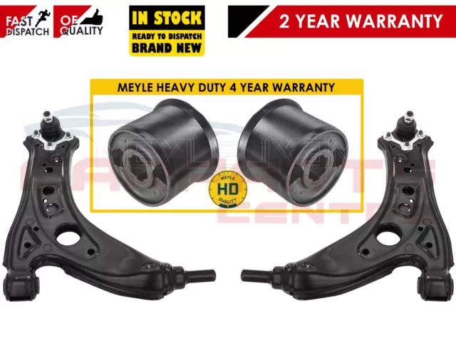 For Vw Polo 9N 2002-2010 Lower Suspension Wishbone Arms Ball Joints Hd Bushes