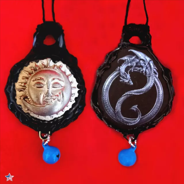 ouroboros dragon astrology talisman pendant magic ritual amulet alchemy sun moon
