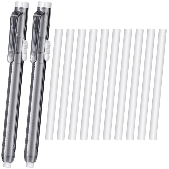 12 Pack Retractable Mechanical Eraser Pen, Retractable Eraser, Pen Style Erase
