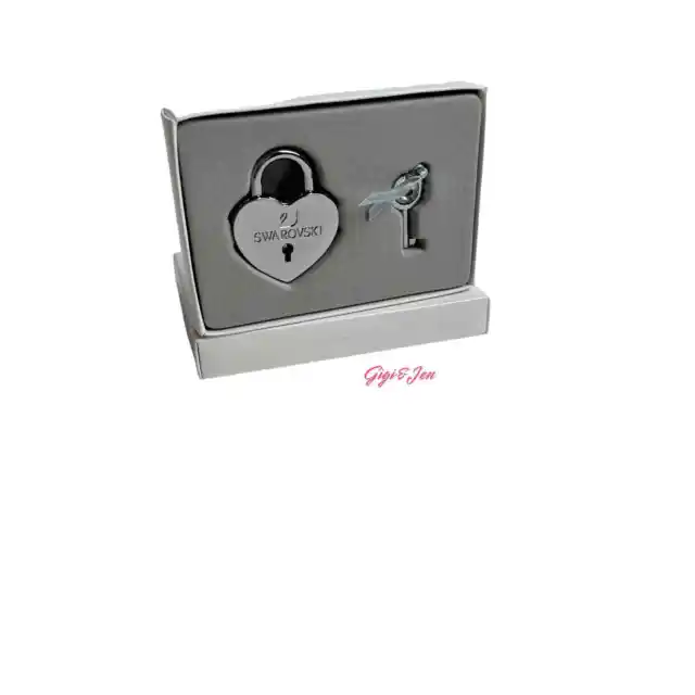 Swarovski Heart Lock with Key new with box
