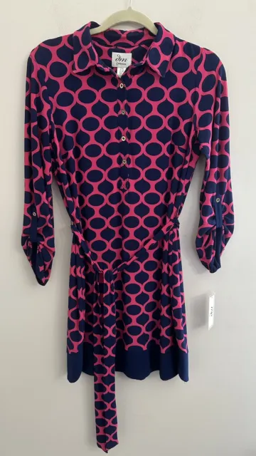 Donna Morgan DM Collection Womens Marlow Jersey Shirt Dress Size 8P Casual Work