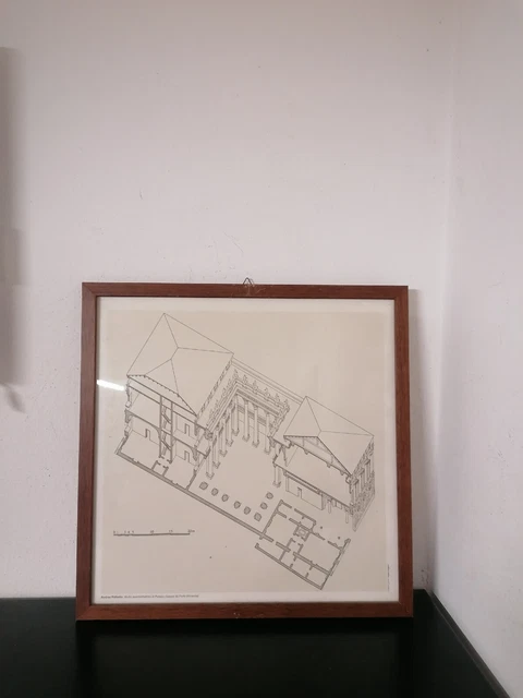 studio assonometrico di palazzo iseppo da porto Vintage planimetria Vintage...