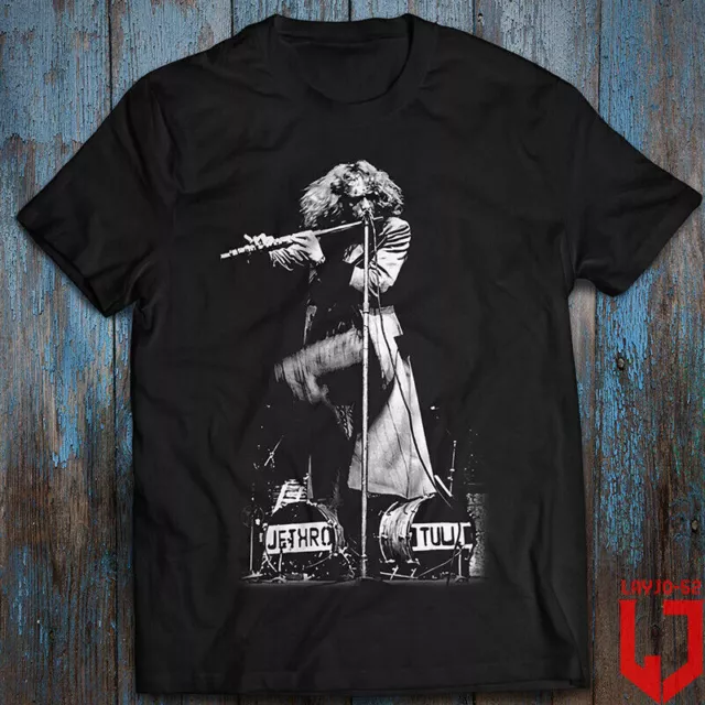 Jethro Tull Band Tee Ian Anderson Thick As A Brick Men Black Shirt S-3XL Q3665