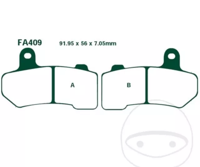 EBC Bremsbeläge FA409 für Harley Davidson VRSCR CA CD CSE2 CAW CDX CF 2