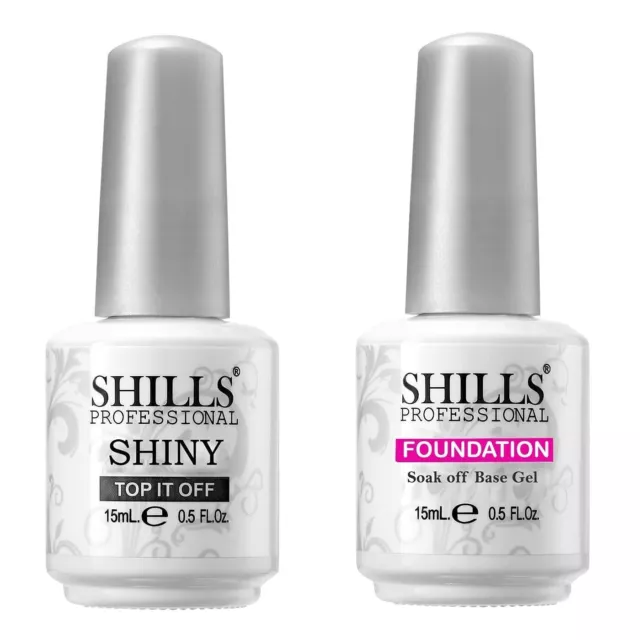 Shills Professional Base Coat y esmalte en gel UV/LED brillante superior