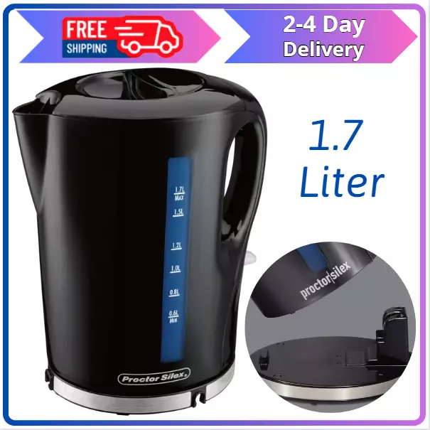 1.7 Liter Cordless Electric Kettle with Auto Shutoff - Model 41002F