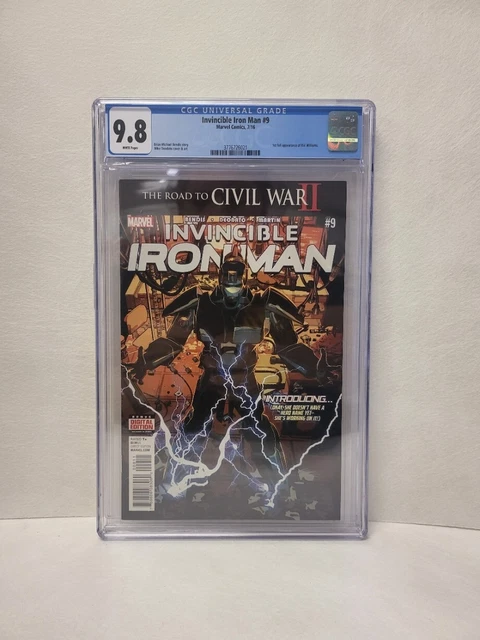 CGC 9.8 Invincible Iron Man #9, 1st full appearance of Riri Williams, Iron Heart