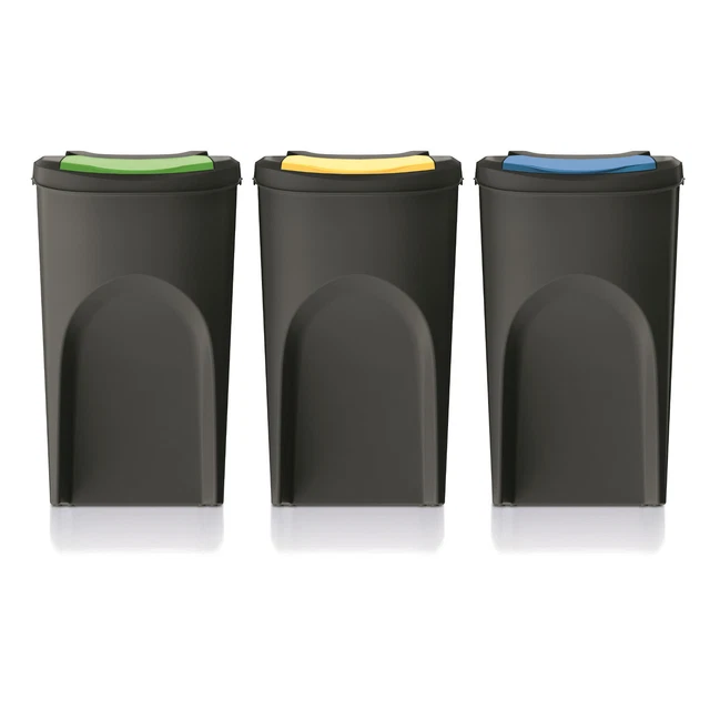 Abfalleimer Mülleimer Mülltrennung Keden IKWB35S3 Sortibox 3x35L Behälter Set