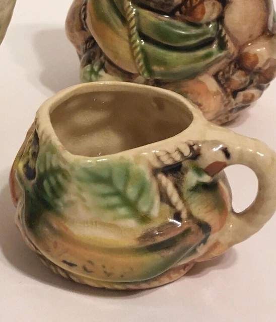 Vtg Majolica Fruit Measure Cups 4pcs Made In Japan Mixed And Matched 3