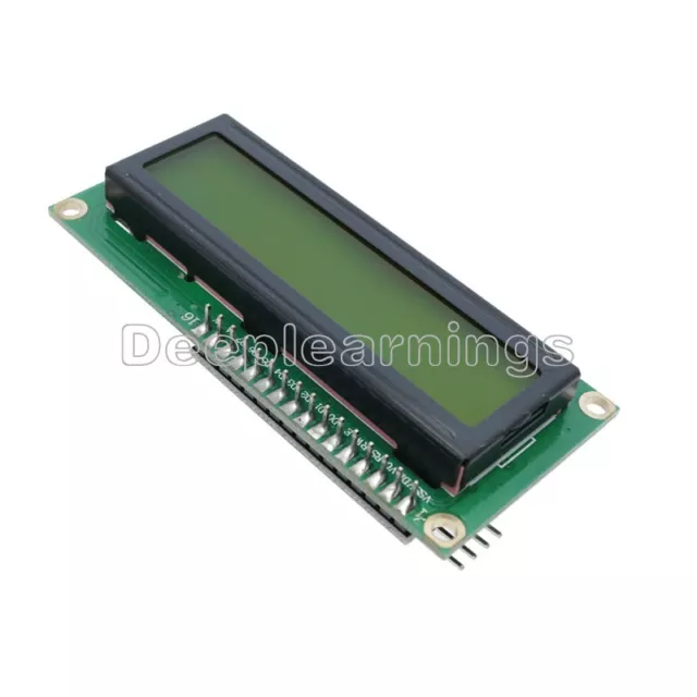 IIC/I2C/TWI/SP​​I Serial Interface1602 16X2 Character LCD Module Yellow Display