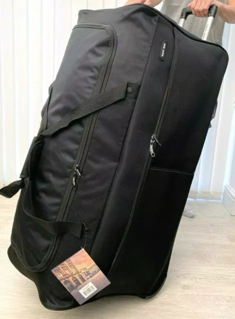 XXXL Equipaje de Viaje Extra Grande con Ruedas Carro Soporte Maleta Bolso de Lona Plegable 2