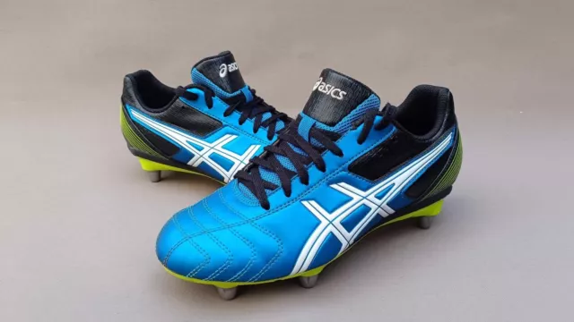 Asics Lethal Tackle Rugby Boots Black And Blue UK 4,5 US 5 EUR 37,5