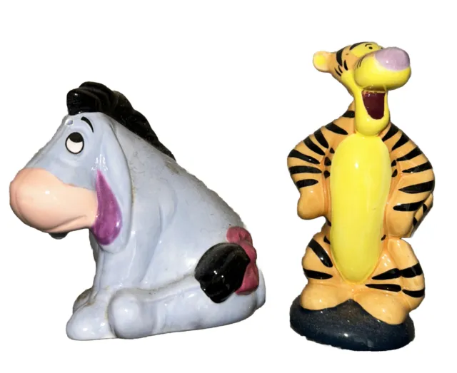 Disney Winnie The Pooh Tigger & Eeyore Salt & Pepper Shakers Cruet Set 2003