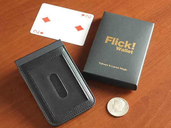 Flick! Wallet by Tejinaya Magic Tricks Card Appear Vanish Magic Wallet Close Up