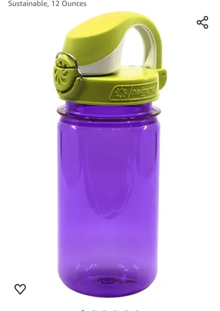 Nalgene Sustain On-The-Fly 12oz Kids Bottle (Purple) OTF Reusable Recycle